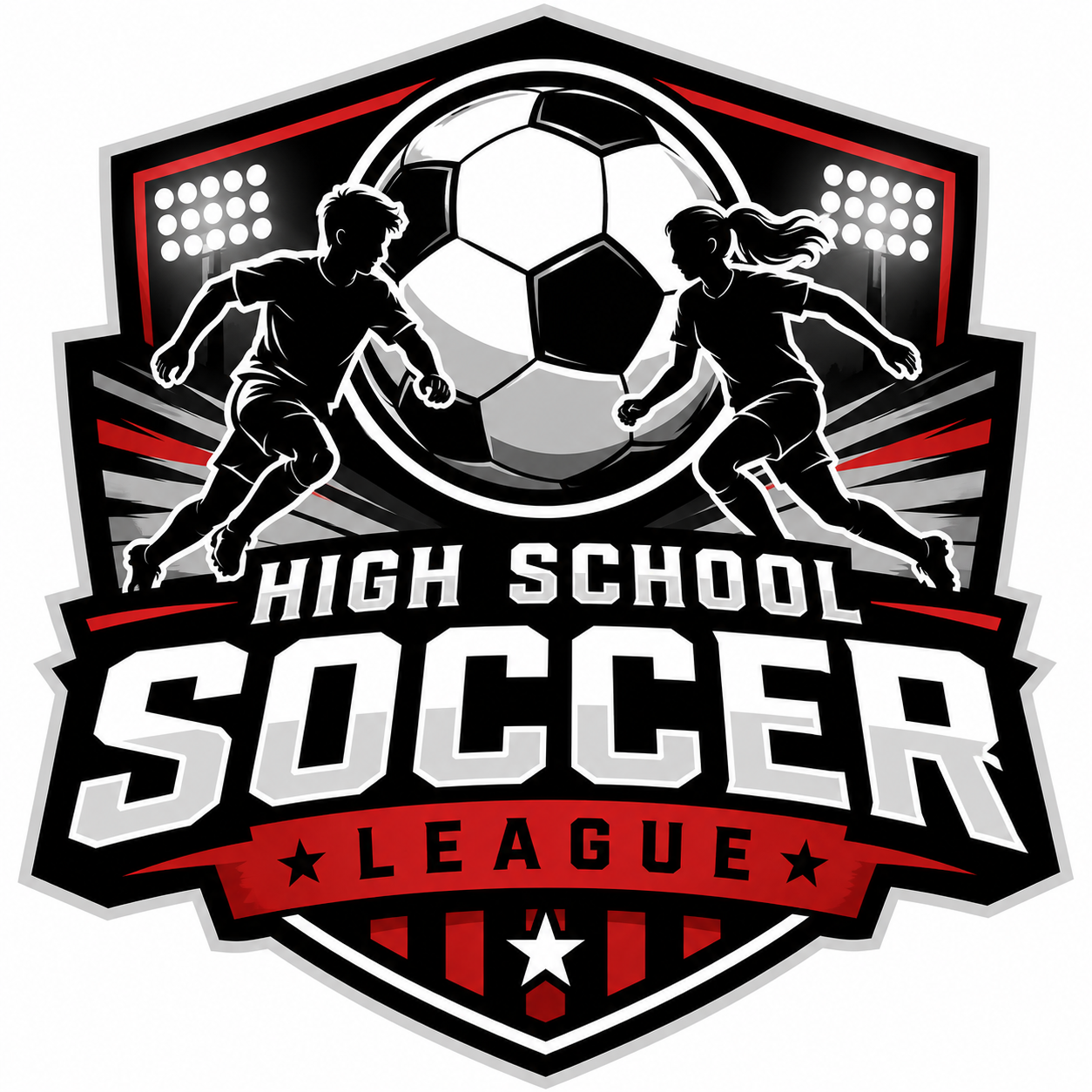 High School Soccer League Logo